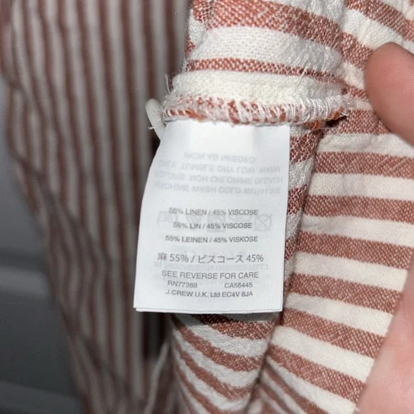 Madewell Rust Stripe Play Button-Back Tee Dress - Picture 4 of 4